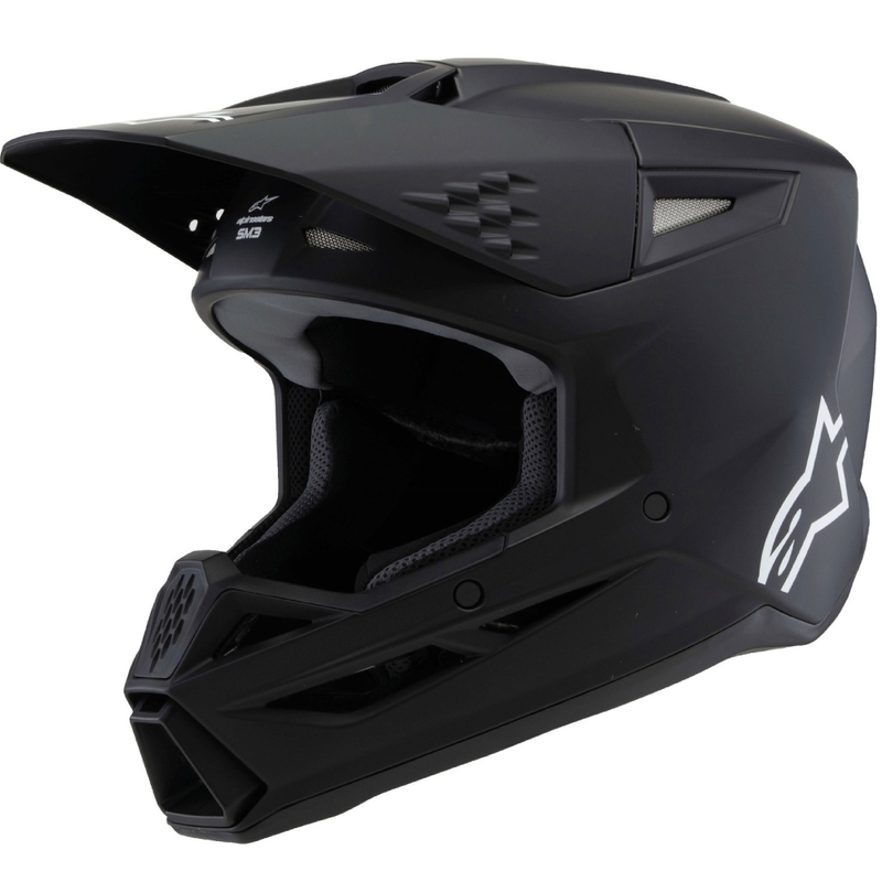 Detská motokrosová prilba Alpinestars S-M3 Solid čierna matná - II. akosť