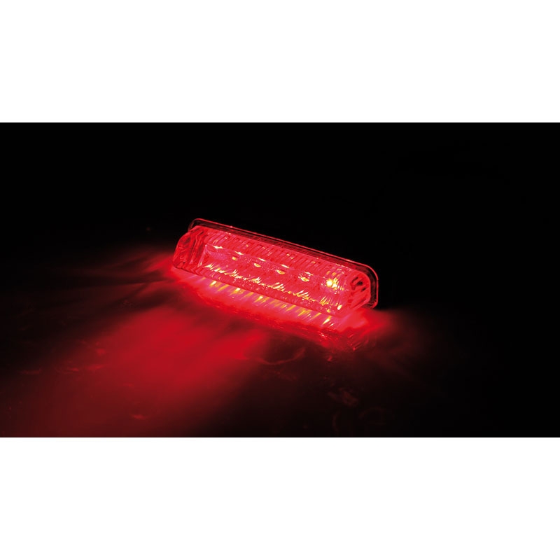 Zadné svetlo na motorku Highsider Smart Mini LED čierno-číre