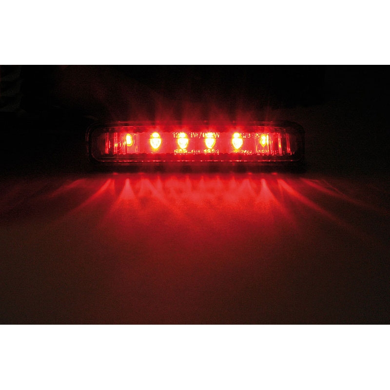 Zadné svetlo na motorku Highsider Smart Mini LED čierno-dymové