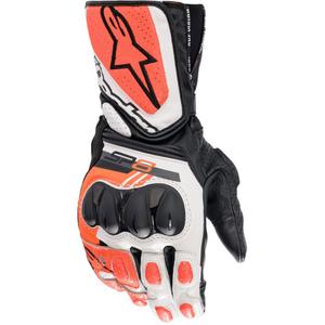 Rukavice na motorku Alpinestars SP-8 bielo-fluo červeno-čierne