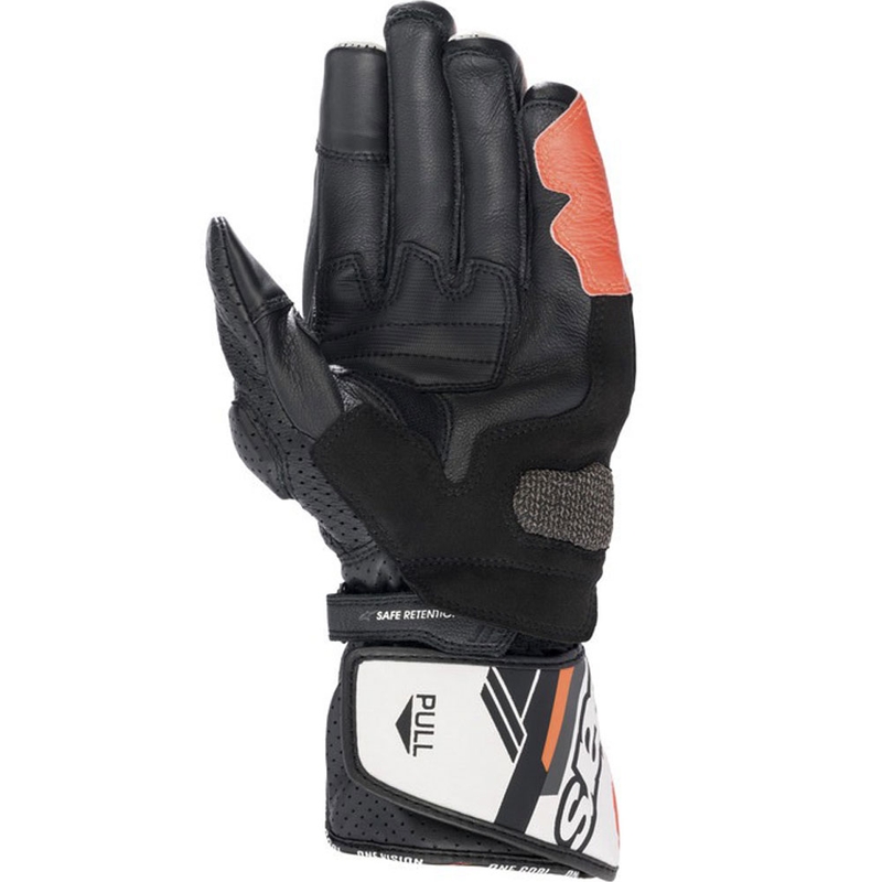 Rukavice na motorku Alpinestars SP-8 bielo-fluo červeno-čierne