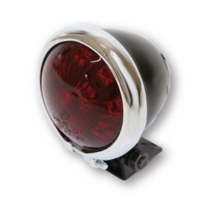 Zadné svetlo na motorku Highsider Smart Bates Style LED čierno-chrómované