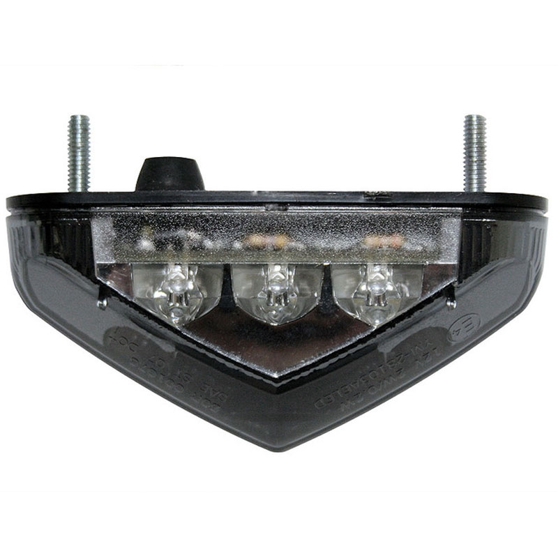 Zadné svetlo na motorku Highsider Smart LED čierno-číre