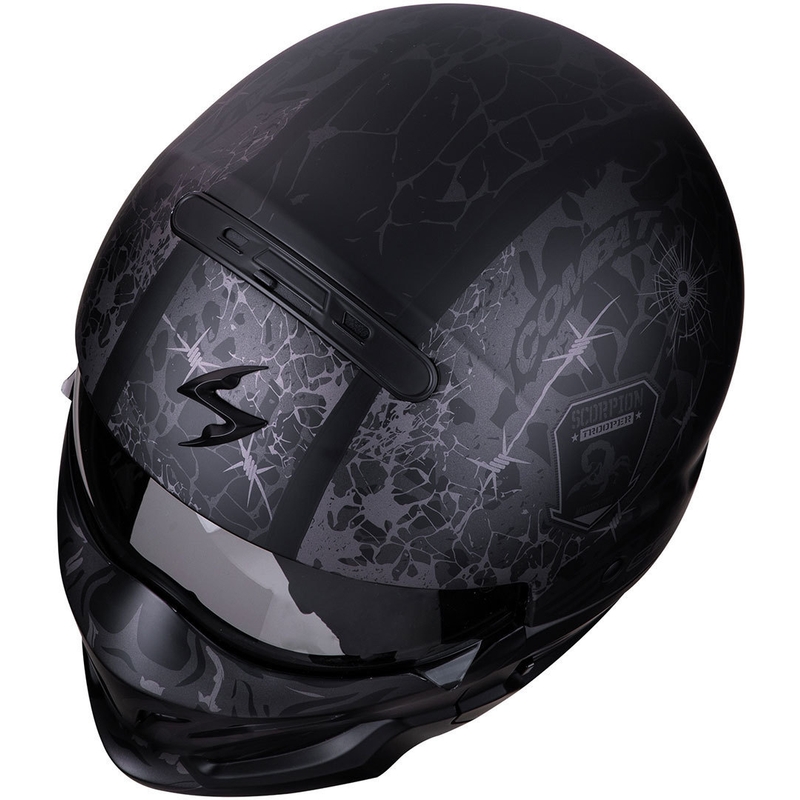 Prilba Scorpion EXO-COMBAT Stealth čierno-strieborná
