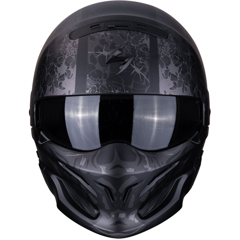 Prilba Scorpion EXO-COMBAT Stealth čierno-strieborná