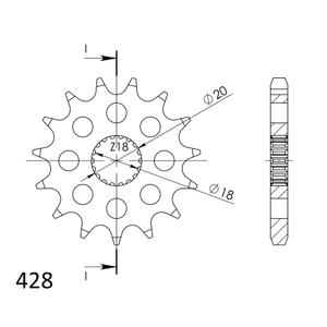 Reťazové koliečko SUPERSPROX CST-426:13 13T, 428
