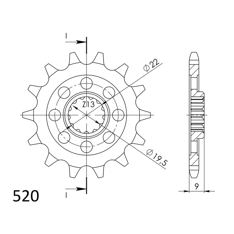Reťazové koliečko SUPERSPROX 14T, 428
