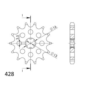 Reťazové koliečko SUPERSPROX CST-542:13 13T, 428