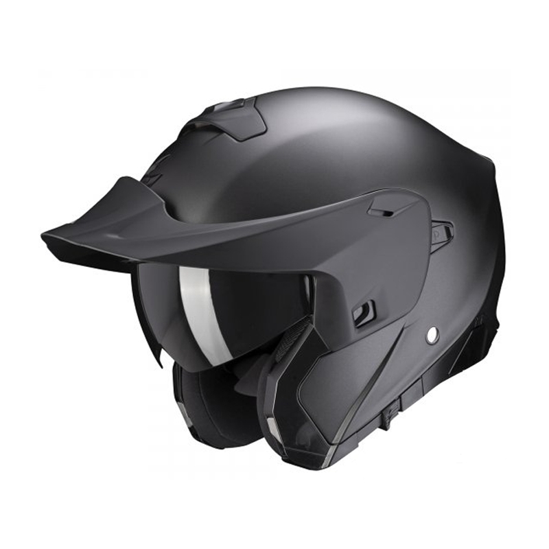 Výklopná prilba na motorku Scorpion EXO-930 EVO Solid čierna matná