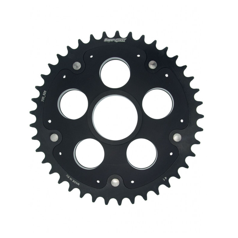 Rear sprocket STEALTH with alloy disc SUPERSPROX čierna 41T, 520