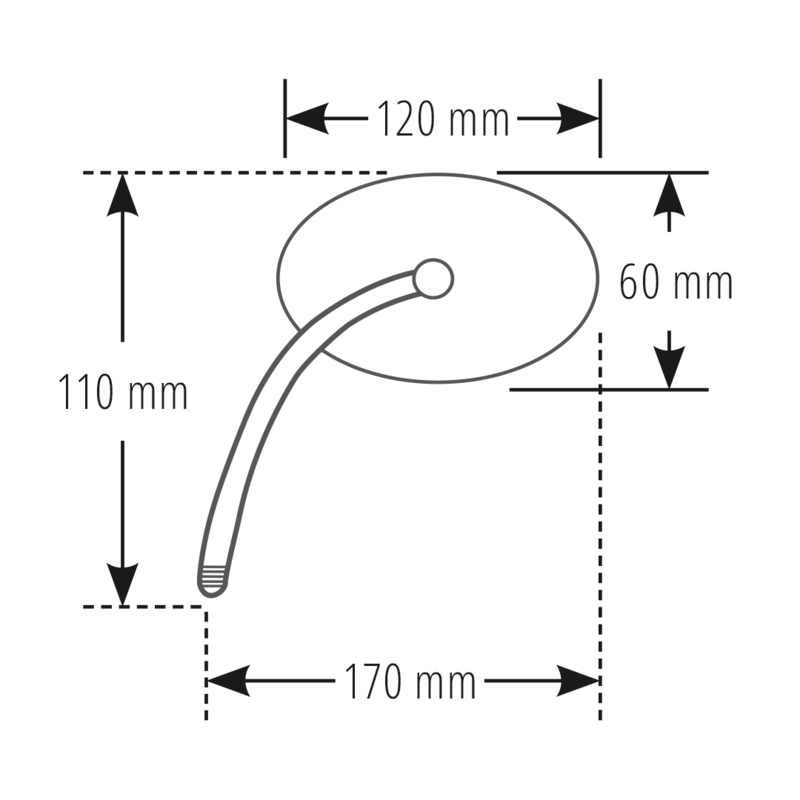 Spätné zrkadlo Highsider Smart Ferrara ľavé/pravé čierne