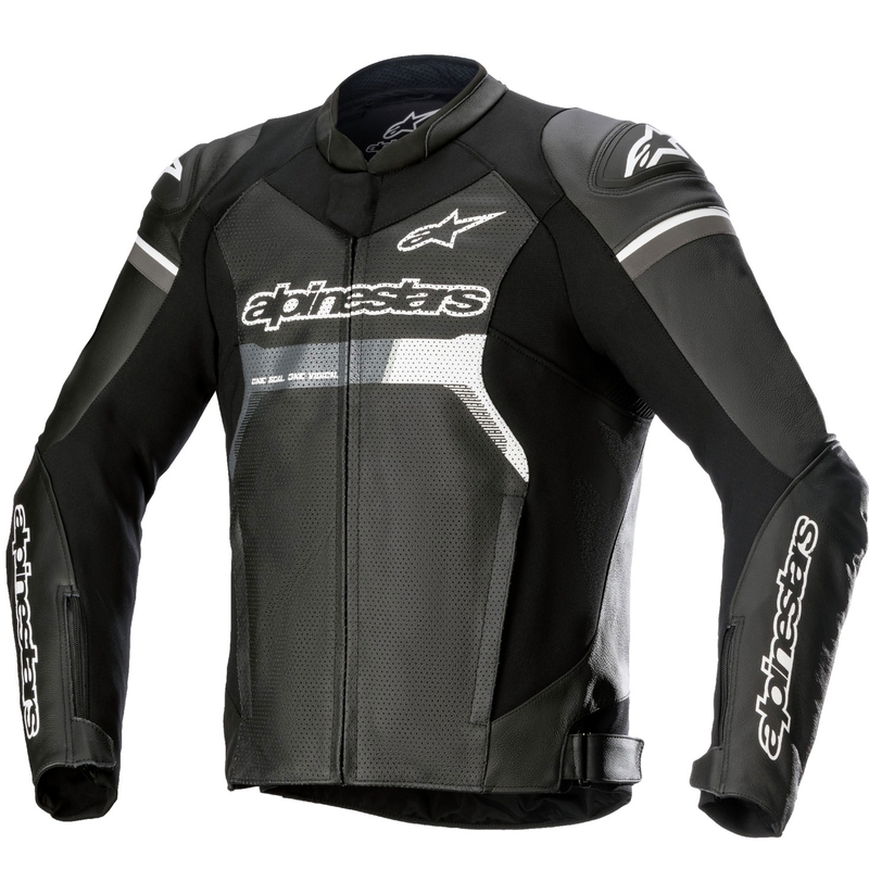 Kožená bunda na motorku Alpinestars GP Force Airflow čierna