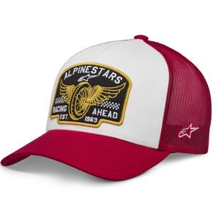 Šiltovka Alpinestars Heritage Patcher bielo-červená