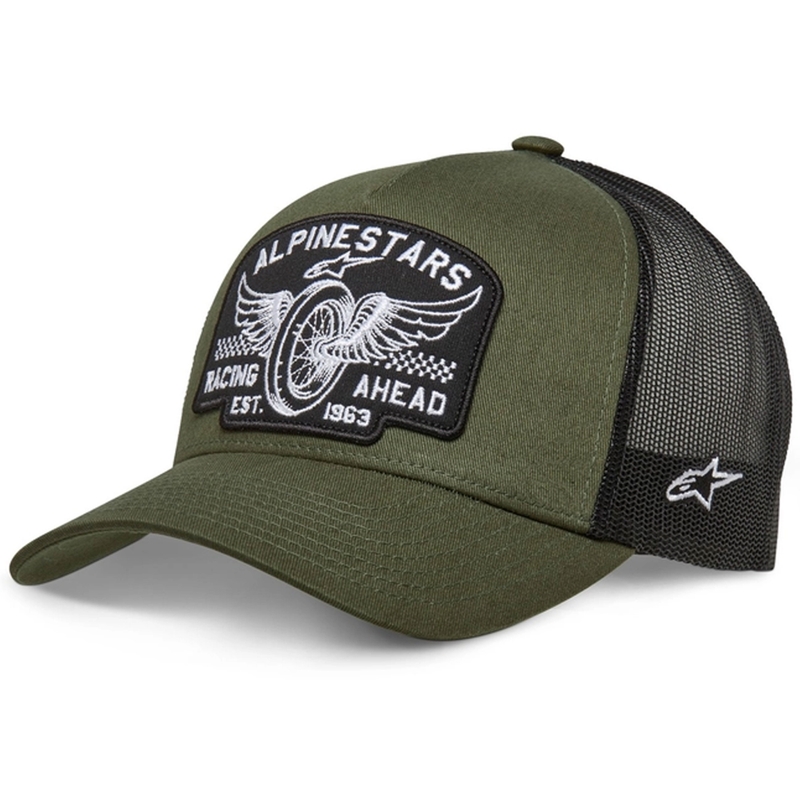 Šiltovka Alpinestars Heritage Patcher zeleno-čierna