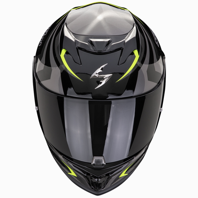 Integrálna helma na motorku Scorpion EXO-520 EVO AIR TERRA čierno-strieborno-fluo žltá výpredaj