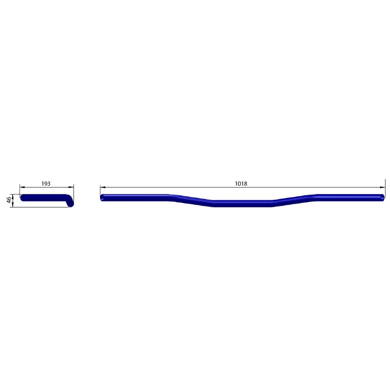 Riadidlá na motocykel Highsider Pro Wide Bar L11 1" palcové, 95 mm chrómované