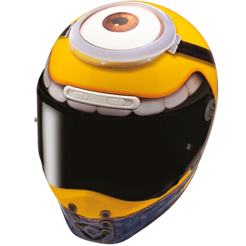 Integrálna helma na motorku HJC V10 Stuart Minions MC3 žlto-modrá