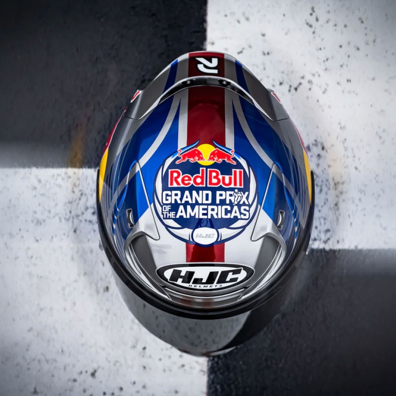 Integrálna prilba na motorku HJC RPHA 12 Red Bull Austin GP II MC21 modro-šedá