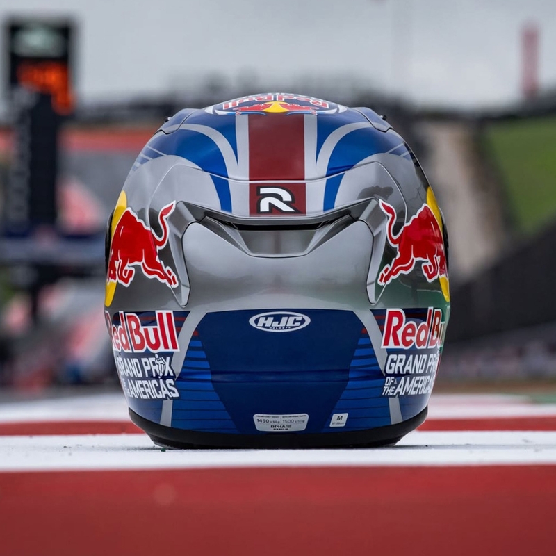 Integrálna prilba na motorku HJC RPHA 12 Red Bull Austin GP II MC21 modro-šedá
