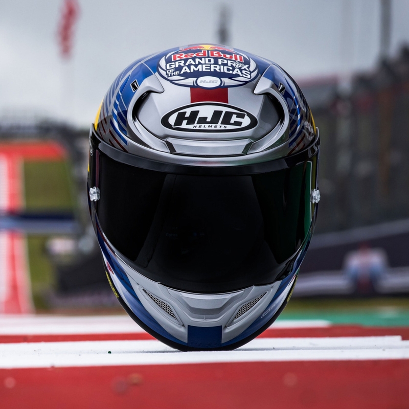 Integrálna prilba na motorku HJC RPHA 12 Red Bull Austin GP II MC21 modro-šedá