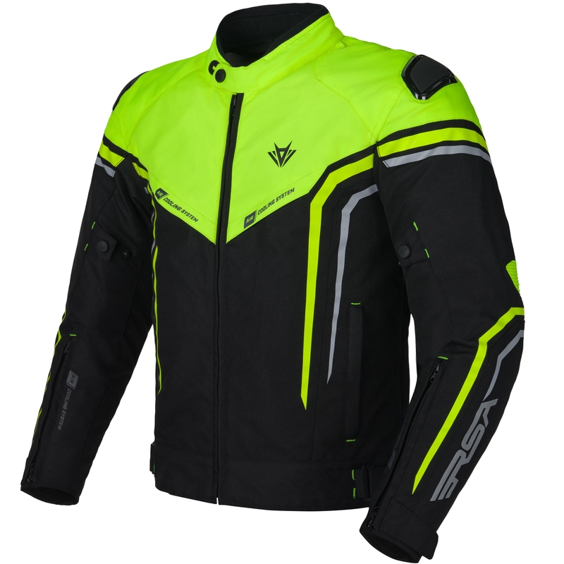 Bunda na motorku RSA Compact 2 EVO čierno-šedo-fluo žltá