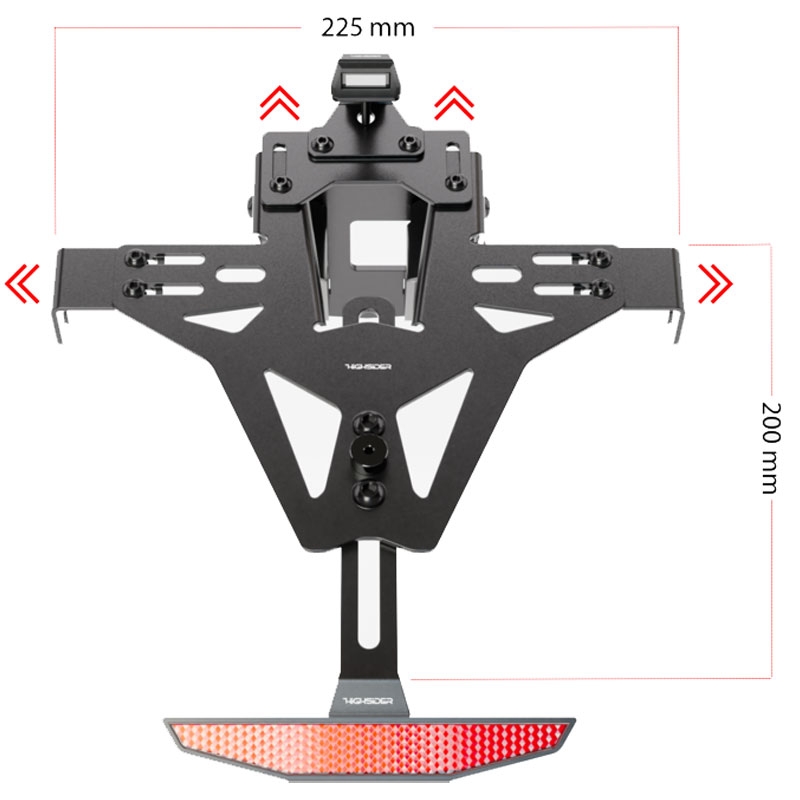 Držiak ŠPZ s osvetlením Highsider Akron RS PRO Honda CB 500 čierny