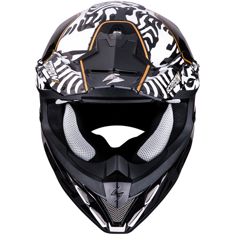 Motokrosová prilba Scorpion VX-21 Air Gnarly čierno-biela