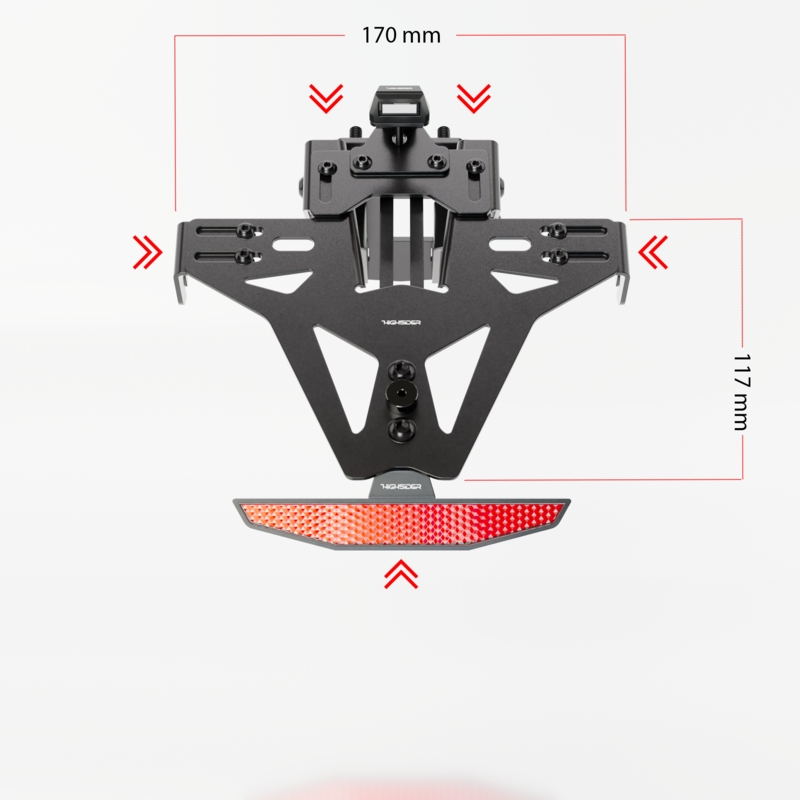 Držiak ŠPZ s osvetlením Highsider Akron RS PRO Suzuki GSX-S 1000 (F) čierny