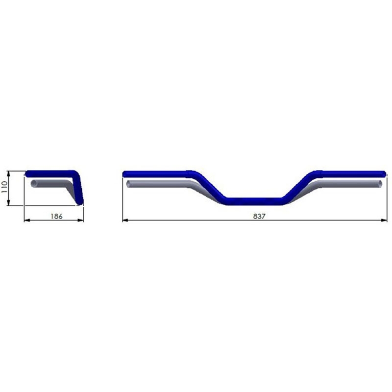 Riadidlá na motorku Highsider PRO Flat Track Handlebar chrómované