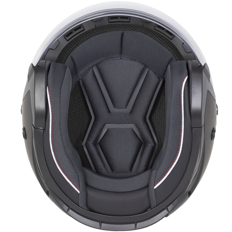 Otvorená helma na motorku Cassida Reflex 2.0 Safety fluo žlto-červeno-šedo-reflexná strieborná