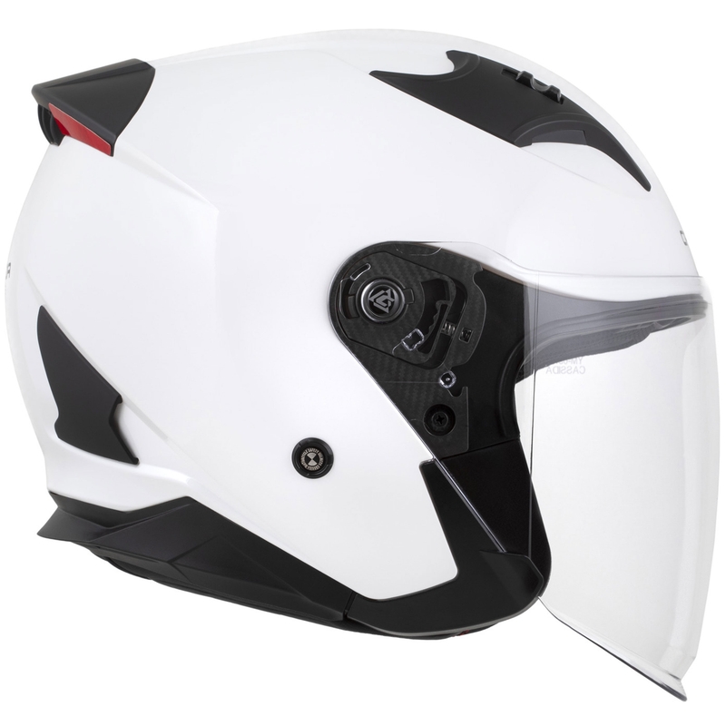 Otvorená helma na motorku Cassida Reflex 2.0 Solid bielo-čierna