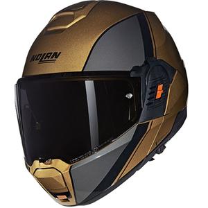 Preklápacia prilba na motorku Nolan N120-1 Verniciatúra Speciale N-COM 342 pieskovo-čierna