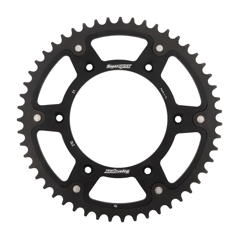 Reťazová rozeta SUPERSPROX STEALTH čierna 51T, 520