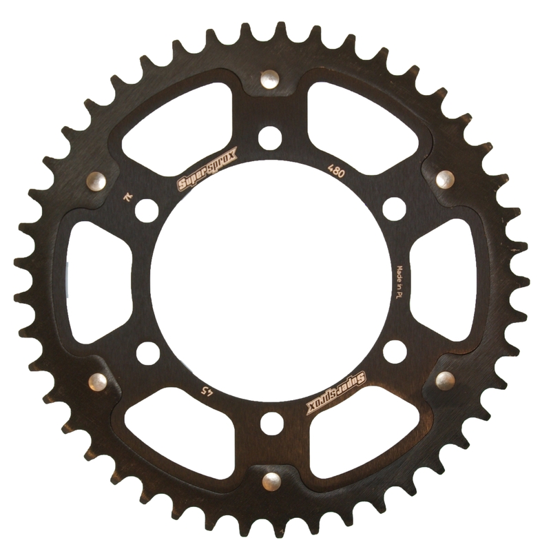 Reťazová rozeta SUPERSPROX STEALTH čierna 45T, 525