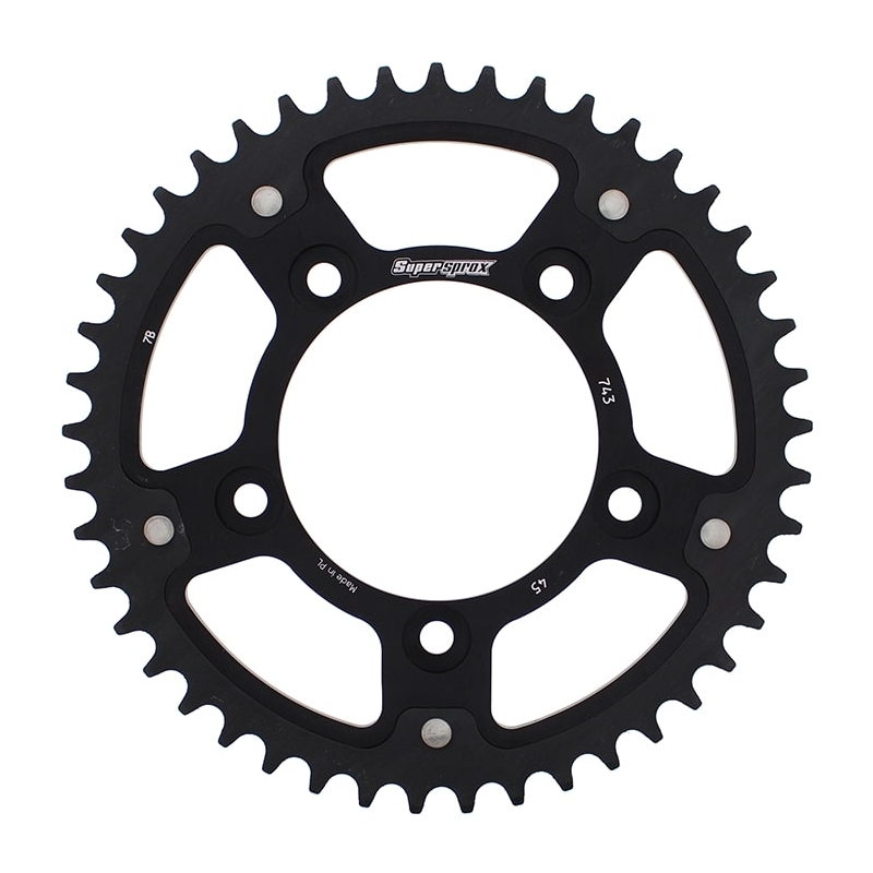 Reťazová rozeta SUPERSPROX STEALTH čierna 45T, 520