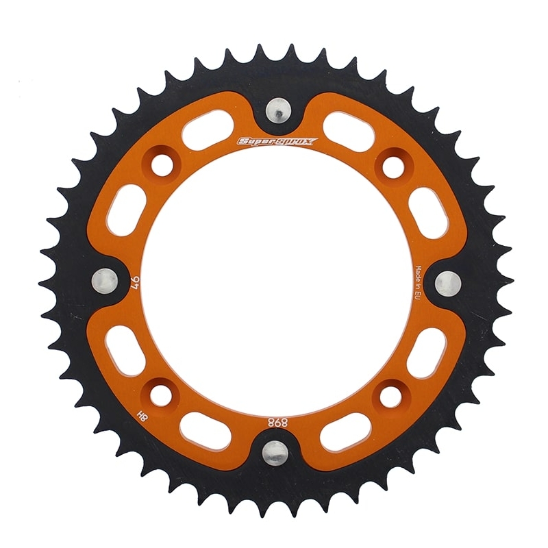 Reťazová rozeta SUPERSPROX STEALTH oranžová 46T, 428