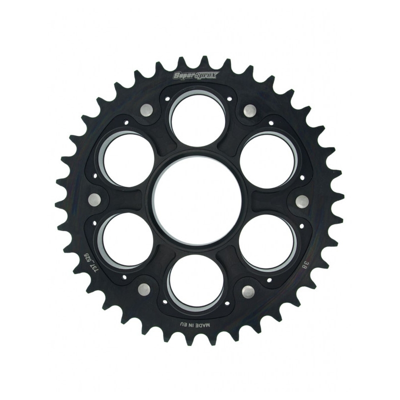Rear sprocket STEALTH with alloy disc SUPERSPROX čierna 38T, 520