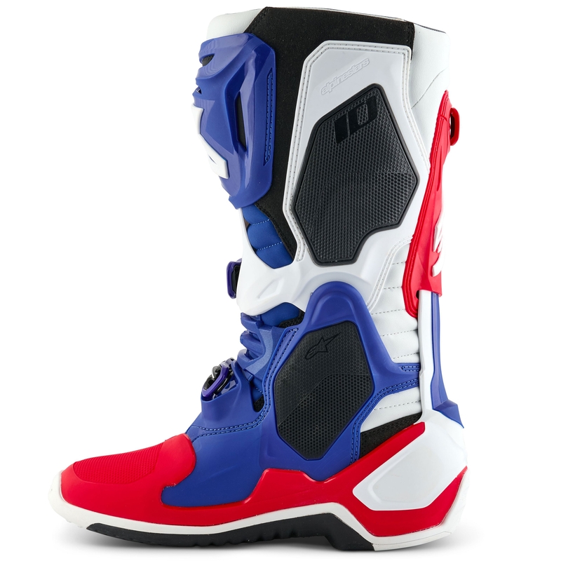 Čižmy na motocykel Alpinestars Tech 10 limitovaná edícia FORTITUDE bielo-modro-červené