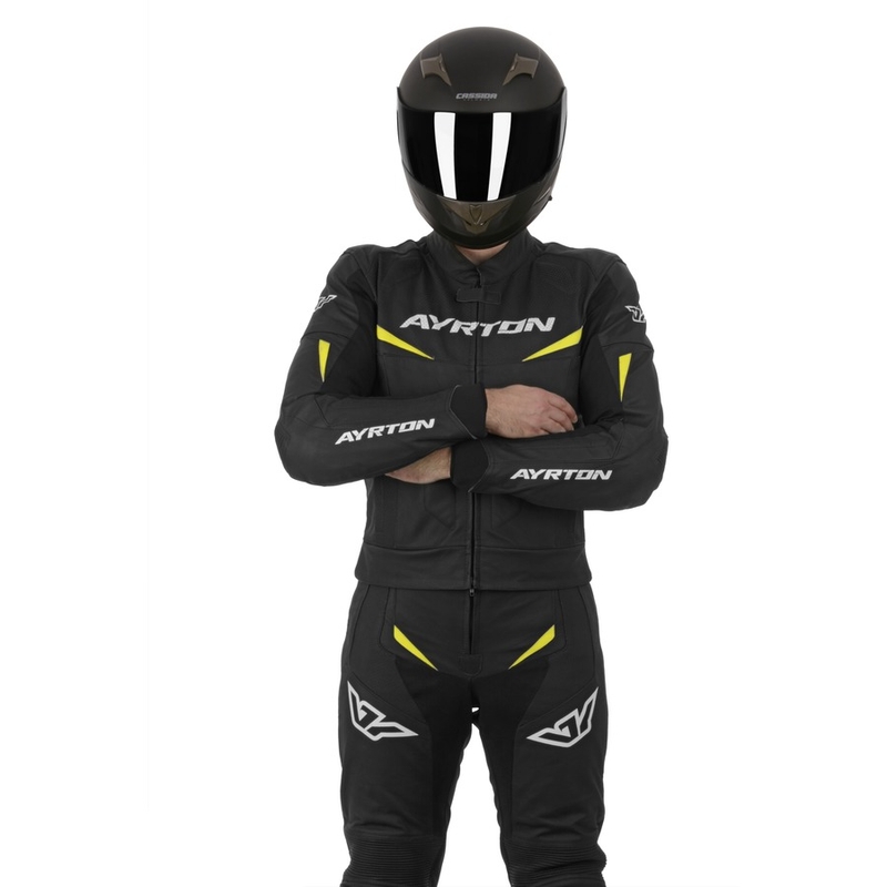Kombinéza Ayrton Curtiss V8 čierno-fluorescenčno žltá