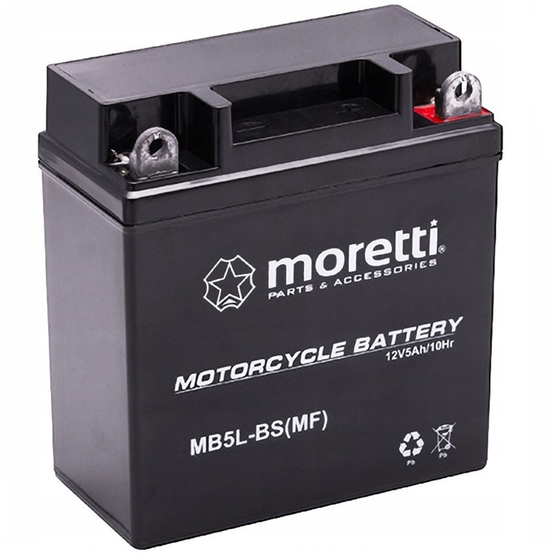 Bezúdržbová gélová batéria Moretti MB5L-BS, 12 V 5 Ah bez merača napätia