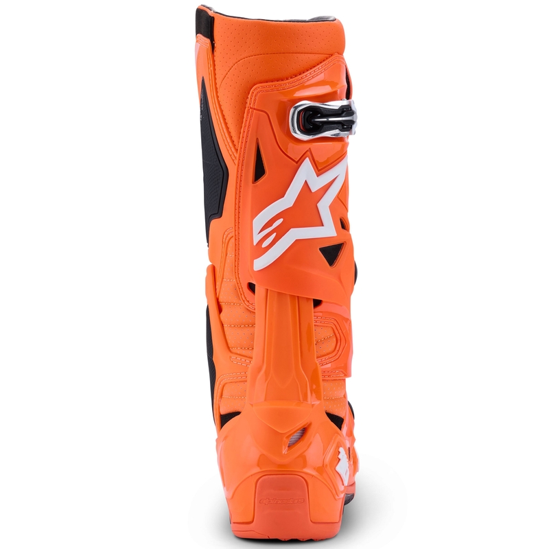 Čižmy na motocykel Alpinestars Tech 10 Supervented fluorescenčno oranžovo-čierno-biele