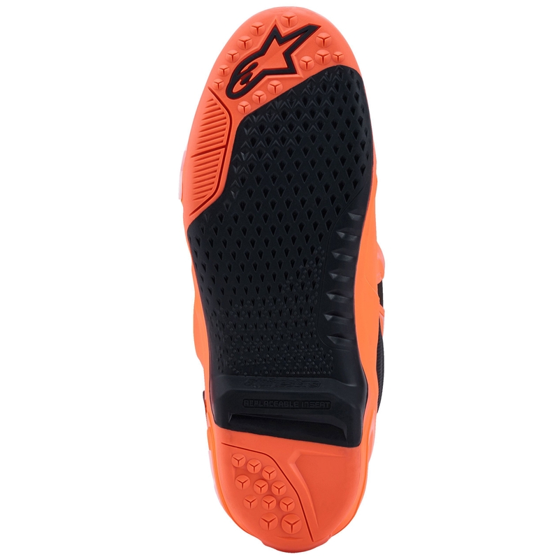 Čižmy na motocykel Alpinestars Tech 10 Supervented fluorescenčno oranžovo-čierno-biele