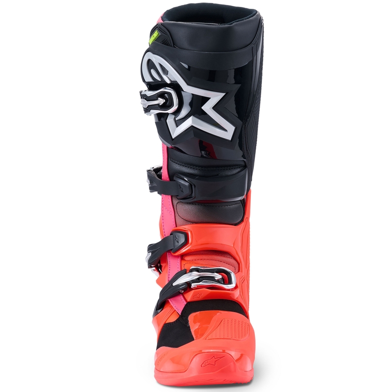 Čižmy na motocykel Alpinestars Tech 7 čierno-fluorescenčno červeno-fluorescenčno ružové