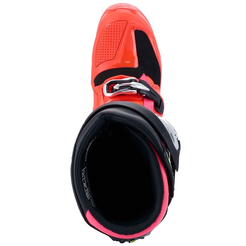 Čižmy na motocykel Alpinestars Tech 7 čierno-fluorescenčno červeno-fluorescenčno ružové