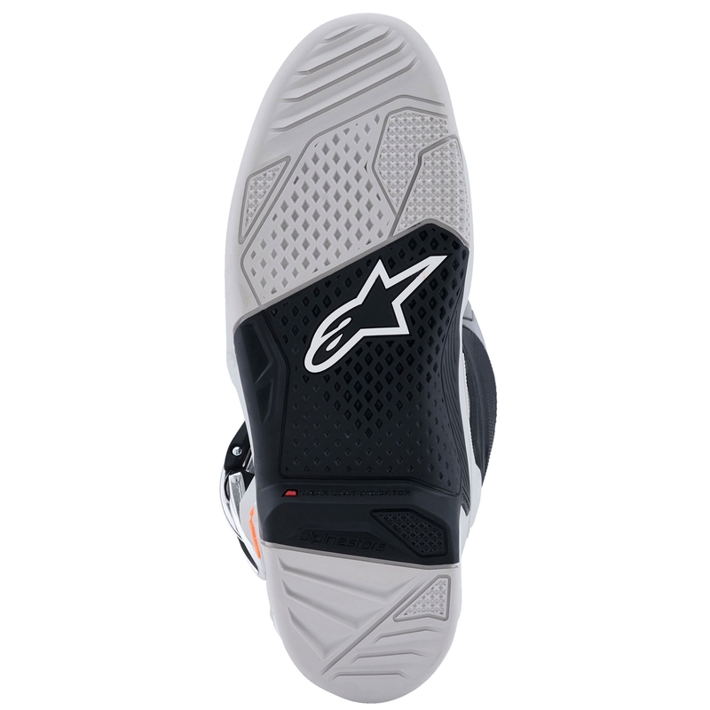 Čižmy na motocykel Alpinestars Tech 7 čierno-svetlo šedo-fluorescenčno oranžovo-gradient
