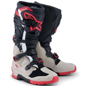 Topánky na motorku Alpinestars Tech 7 Enduro čierno-svetlo šedo-červené