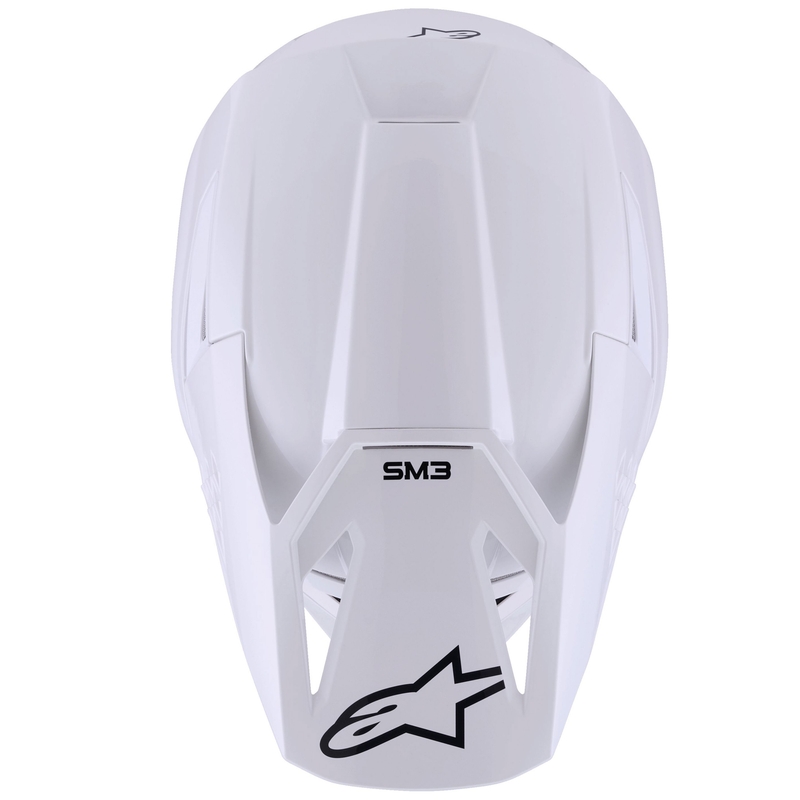 Motokrosová prilba Alpinestars S-M3 Solid biela