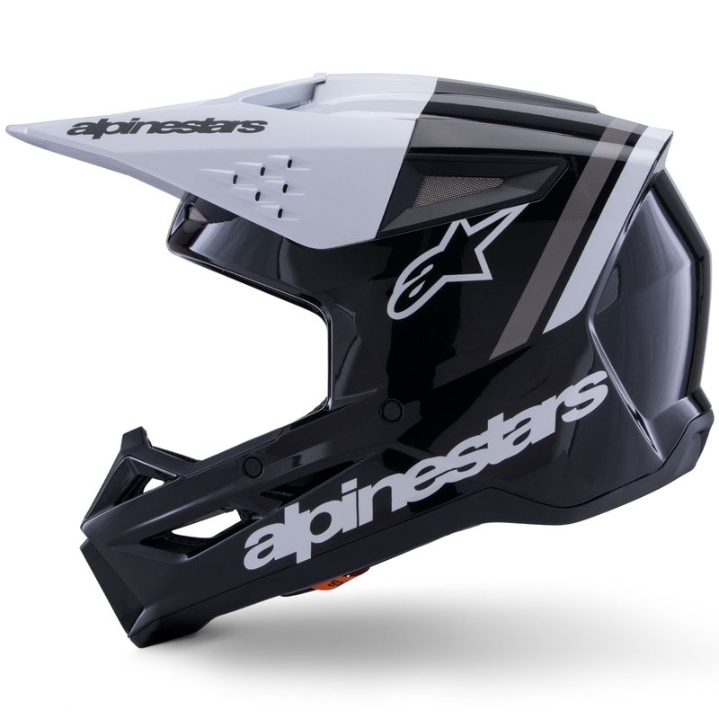 Motokrosová prilba Alpinestars S-M3 Radium čierno-bielo-šedá