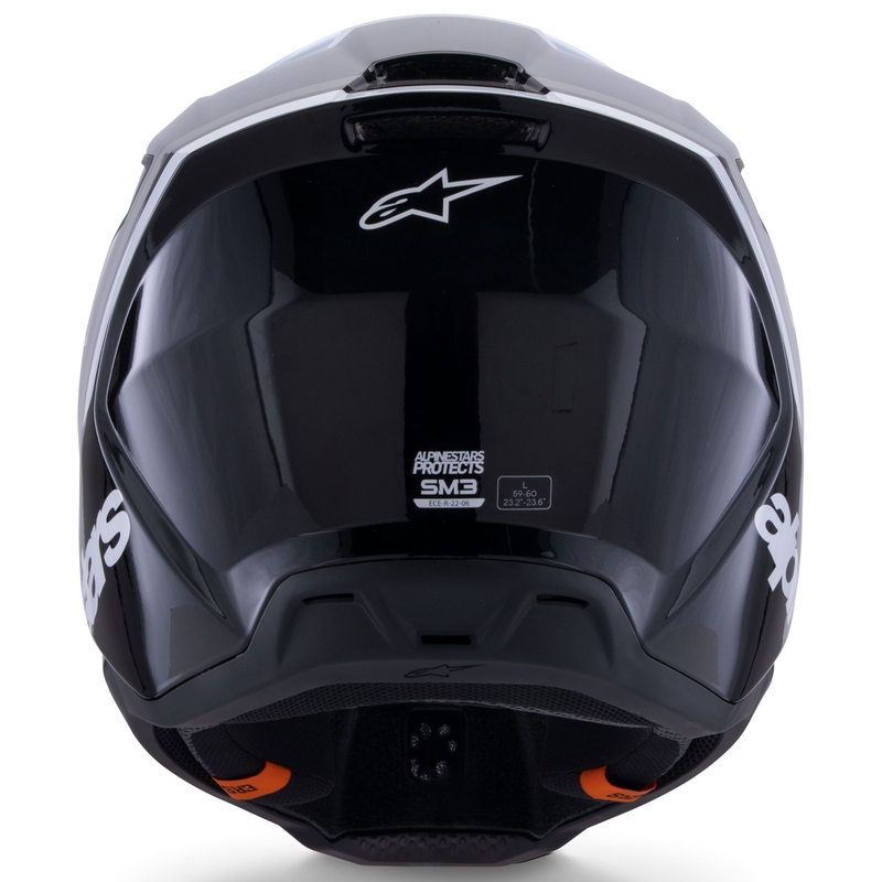 Motokrosová prilba Alpinestars S-M3 Radium čierno-bielo-šedá