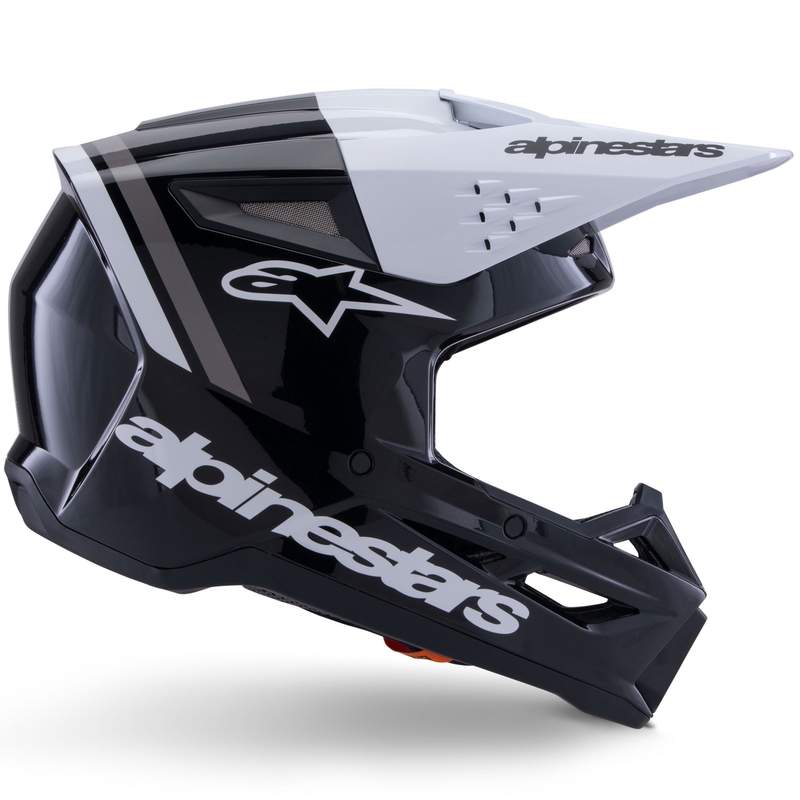 Motokrosová prilba Alpinestars S-M3 Radium čierno-bielo-šedá